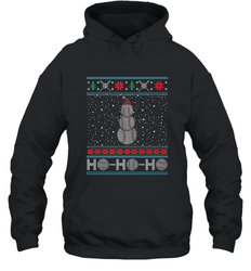 Christmas Baseball Snowman Ugly Christmas Xmas Hooded Sweatshirt