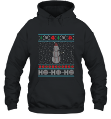 Christmas Baseball Snowman Ugly Christmas Xmas Hooded Sweatshirt Hooded Sweatshirt - FordPhuMy