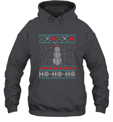 Christmas Baseball Snowman Ugly Christmas Xmas Hooded Sweatshirt Hooded Sweatshirt - FordPhuMy