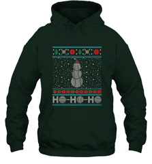 Christmas Baseball Snowman Ugly Christmas Xmas Hooded Sweatshirt Hooded Sweatshirt - FordPhuMy