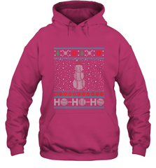 Christmas Baseball Snowman Ugly Christmas Xmas Hooded Sweatshirt Hooded Sweatshirt - FordPhuMy