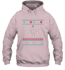 Christmas Baseball Snowman Ugly Christmas Xmas Hooded Sweatshirt Hooded Sweatshirt - FordPhuMy