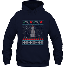 Christmas Baseball Snowman Ugly Christmas Xmas Hooded Sweatshirt Hooded Sweatshirt - FordPhuMy