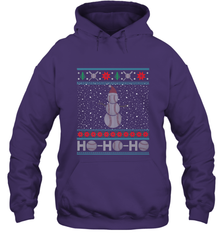 Christmas Baseball Snowman Ugly Christmas Xmas Hooded Sweatshirt Hooded Sweatshirt - FordPhuMy