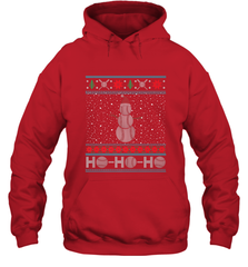 Christmas Baseball Snowman Ugly Christmas Xmas Hooded Sweatshirt Hooded Sweatshirt - FordPhuMy
