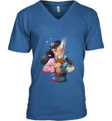 Disney Mulan Anime Half Girl Half Warrior Men's V-Neck Men's V-Neck - FordPhuMy
