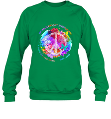 Woodstocks 50th Anniversary Peace Love tee Crewneck Sweatshirt Crewneck Sweatshirt - FordPhuMy