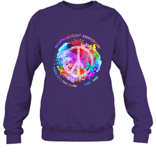 Woodstocks 50th Anniversary Peace Love tee Crewneck Sweatshirt Crewneck Sweatshirt - FordPhuMy