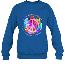 Woodstocks 50th Anniversary Peace Love tee Crewneck Sweatshirt Crewneck Sweatshirt - FordPhuMy