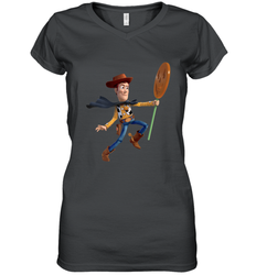 Disney PIXAR Toy Story Halloween Woody Women's V-Neck T-Shirt