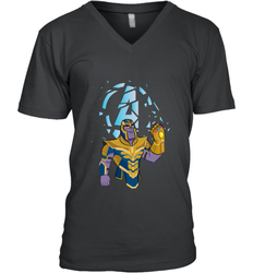 Marvel Avengers Endgame Cartoon Thanos Gauntlet Men's V-Neck