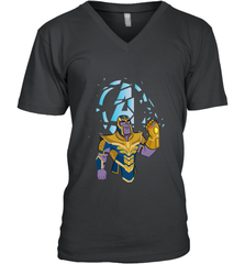 Marvel Avengers Endgame Cartoon Thanos Gauntlet Men's V-Neck Men's V-Neck - FordPhuMy