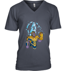 Marvel Avengers Endgame Cartoon Thanos Gauntlet Men's V-Neck Men's V-Neck - FordPhuMy