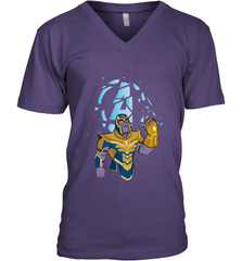 Marvel Avengers Endgame Cartoon Thanos Gauntlet Men's V-Neck Men's V-Neck - FordPhuMy