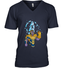 Marvel Avengers Endgame Cartoon Thanos Gauntlet Men's V-Neck Men's V-Neck - FordPhuMy