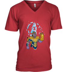 Marvel Avengers Endgame Cartoon Thanos Gauntlet Men's V-Neck Men's V-Neck - FordPhuMy