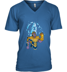 Marvel Avengers Endgame Cartoon Thanos Gauntlet Men's V-Neck Men's V-Neck - FordPhuMy