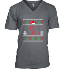 Oldest Claus Santa Hat Christmas Gift Matching Family Ugly Men's V-Neck Men's V-Neck - FordPhuMy