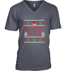 Oldest Claus Santa Hat Christmas Gift Matching Family Ugly Men's V-Neck Men's V-Neck - FordPhuMy