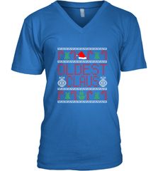 Oldest Claus Santa Hat Christmas Gift Matching Family Ugly Men's V-Neck Men's V-Neck - FordPhuMy
