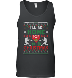I'll Be Home for Christmas Baseball Gift For Men Women Kids Men's Tank Top