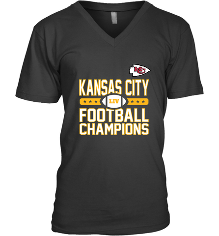 Kansas City Sideline Football _ The City Of Champions LIV Men's V-Neck Men's V-Neck / Black / S Men's V-Neck - FordPhuMy