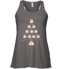 Baseball Balls Christmas Tree lights Xmas Gift Holiday Women's Racerback Tank Women's Racerback Tank - FordPhuMy