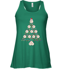 Baseball Balls Christmas Tree lights Xmas Gift Holiday Women's Racerback Tank Women's Racerback Tank - FordPhuMy