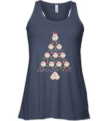 Baseball Balls Christmas Tree lights Xmas Gift Holiday Women's Racerback Tank Women's Racerback Tank - FordPhuMy