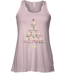 Baseball Balls Christmas Tree lights Xmas Gift Holiday Women's Racerback Tank Women's Racerback Tank - FordPhuMy