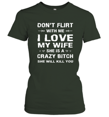 Don't Flirt With Me I Love Wife Valentine's Day Husband Gift Women's T-Shirt Women's T-Shirt - FordPhuMy