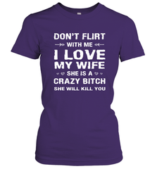 Don't Flirt With Me I Love Wife Valentine's Day Husband Gift Women's T-Shirt Women's T-Shirt - FordPhuMy
