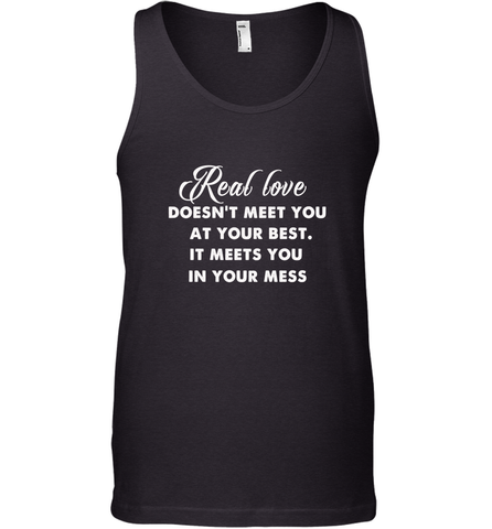 Real love funny quotes for valentine Men's Tank Top Men's Tank Top / Black / XS Men's Tank Top - FordPhuMy