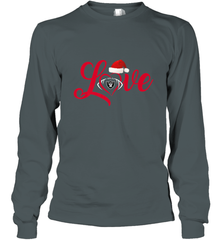 NFL Oakland Raiders Logo Christmas Santa Hat Love Heart Football Team Long Sleeve T-Shirt Long Sleeve T-Shirt - FordPhuMy