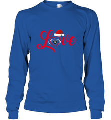 NFL Oakland Raiders Logo Christmas Santa Hat Love Heart Football Team Long Sleeve T-Shirt Long Sleeve T-Shirt - FordPhuMy