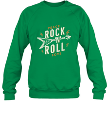 Peace Rock and Roll Love Music Guitar Retro Hippie Crewneck Sweatshirt Crewneck Sweatshirt - FordPhuMy