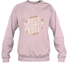 Peace Rock and Roll Love Music Guitar Retro Hippie Crewneck Sweatshirt Crewneck Sweatshirt - FordPhuMy