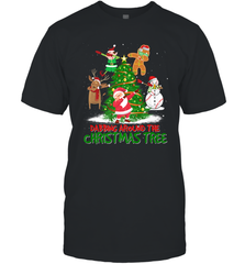 Dabbing Around Christmas Tree Baseball Snowman Santa Men's T-Shirt Men's T-Shirt - FordPhuMy