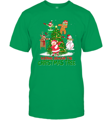 Dabbing Around Christmas Tree Baseball Snowman Santa Men's T-Shirt Men's T-Shirt - FordPhuMy