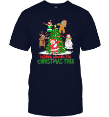 Dabbing Around Christmas Tree Baseball Snowman Santa Men's T-Shirt Men's T-Shirt - FordPhuMy