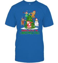 Dabbing Around Christmas Tree Baseball Snowman Santa Men's T-Shirt Men's T-Shirt - FordPhuMy