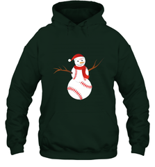 Snowman Baseball Christmas Hooded Sweatshirt Hooded Sweatshirt - FordPhuMy