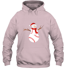 Snowman Baseball Christmas Hooded Sweatshirt Hooded Sweatshirt - FordPhuMy