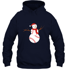 Snowman Baseball Christmas Hooded Sweatshirt Hooded Sweatshirt - FordPhuMy