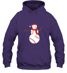 Snowman Baseball Christmas Hooded Sweatshirt Hooded Sweatshirt - FordPhuMy