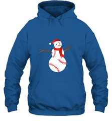 Snowman Baseball Christmas Hooded Sweatshirt Hooded Sweatshirt - FordPhuMy