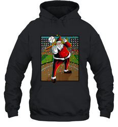 Baseball Santa Ugly Christmas Sports Graphic Print Design Hooded Sweatshirt