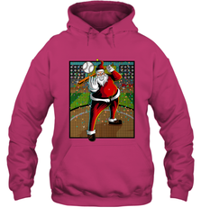 Baseball Santa Ugly Christmas Sports Graphic Print Design Hooded Sweatshirt Hooded Sweatshirt - FordPhuMy