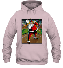 Baseball Santa Ugly Christmas Sports Graphic Print Design Hooded Sweatshirt Hooded Sweatshirt - FordPhuMy
