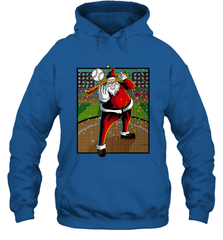 Baseball Santa Ugly Christmas Sports Graphic Print Design Hooded Sweatshirt Hooded Sweatshirt - FordPhuMy